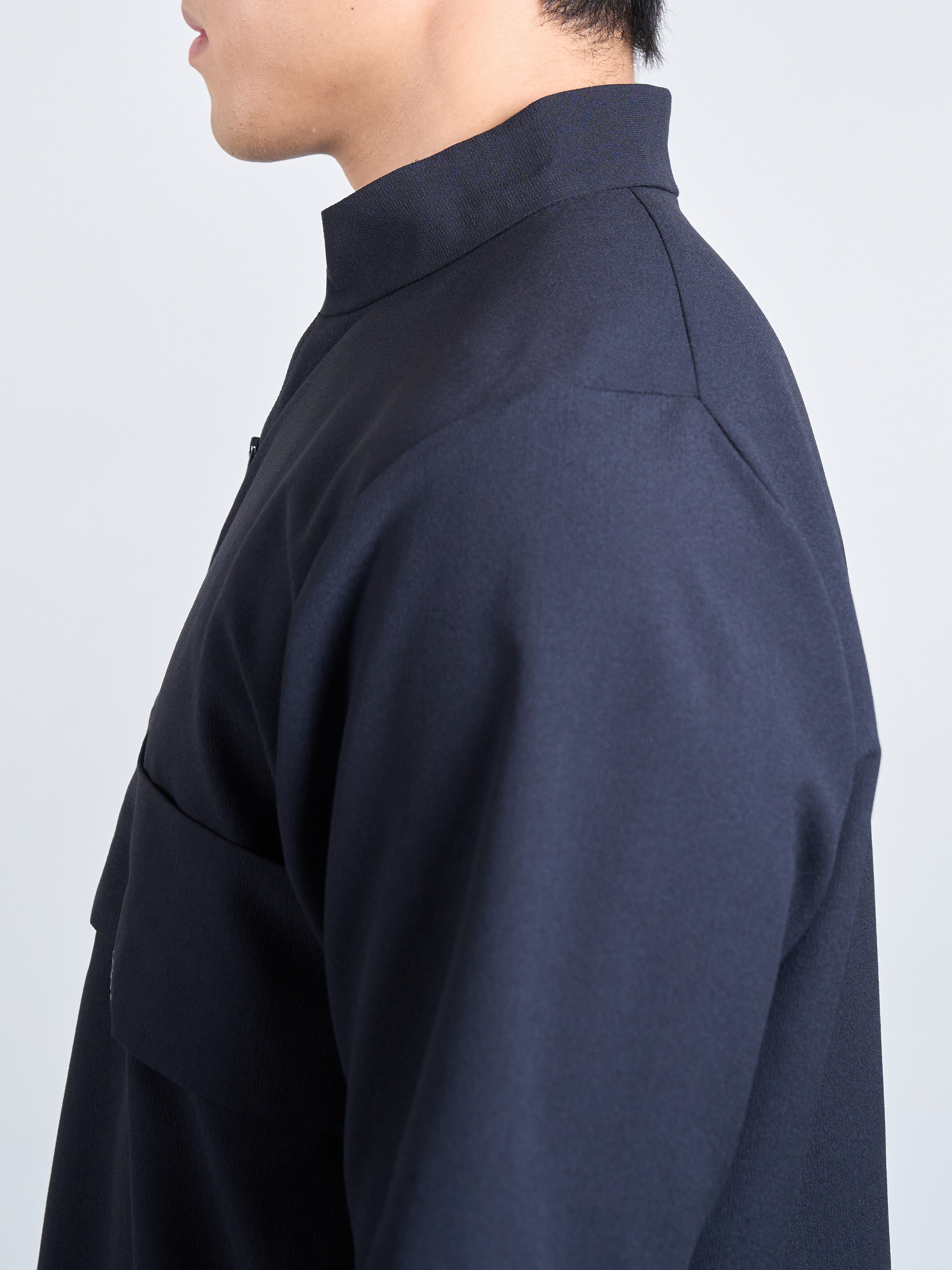 SHORT-SLEEVE QUARTER ZIP BL